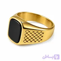 انگشتر استیل رنگ ثابت مدل Diamond Mesh