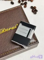 فندک گازی دروی (Derui) بغل‌زن Line 1 با جعبه چرمی اورجینال