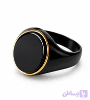 انگشتر مردانه استیل مشکی مدل Royale Black