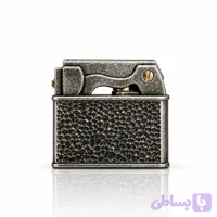 فندک بنزینی جوبن بدنه برنجی اتوماتیک با قفل دربرنگ نقره ای اورجینال