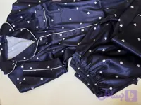 بلوز شلوار سایز بزرگ ساتن ابریشمی رامون طرح قلب