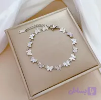 دستبند روکش طلا طرح پروانه