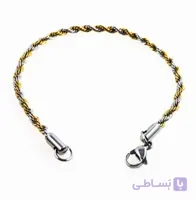 دستبند طنابی روکش طلا