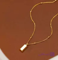 گردنبند زنانه روکش طلا طرح شمش