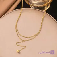 گردنبند زنانه روکش طلا طرح گوی