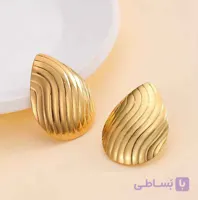 گوشواره زنانه روکش طلا طرح قطره