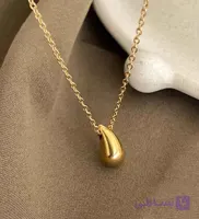 گردنبند زنانه روکش طلا طرح قطره اشک