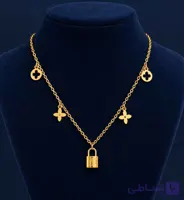 گردنبند زنانه روکش طلا طرح قفل
