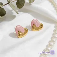 گوشواره زنانه میناکاری قلبی