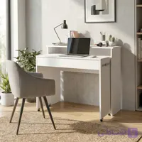 Fellos کنسول MDF – میز اداری رنگ سفید 100x40x91.8 سانتی‌متر