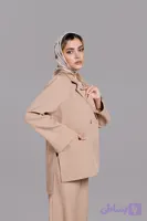 کت و شلوار مدل سایه جنس پارچه کرپ گاباردین