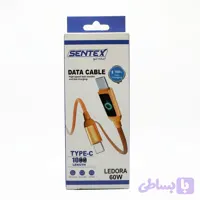 کابل تبدیل Type-C به Type-C سنتکس (Sentex) مدل Ledora | توان ۶۰ وات همراه با نشانگر LED