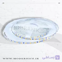 نوار ال ای دی استریپ 12 ولت تراکم 120 5 میل رنگ سفید گرم رول 10 متری IP20