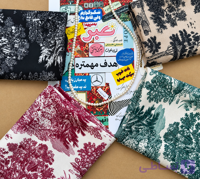 روسری کرپ دست دوز