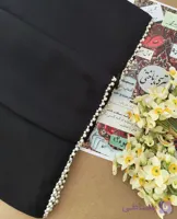 روسری کرپ دور مروارید