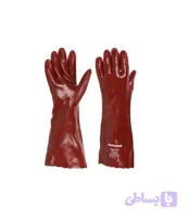 دستکش ایمنی ضد اسید هانیول مدل Red cote