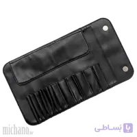 کیف چرم مخصوص براش و قلم آرایشی 12 عددی