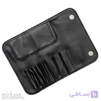 کیف چرم مخصوص براش و قلم آرایشی 8 عددی