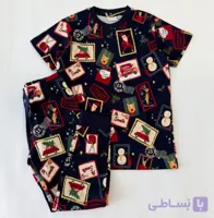 ست تیشرت و شلوار اسپرت با طرح تمبر كريسمس از برند نکست