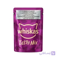 پوچ گربه با طعم ماهی سفید و سبزیجات ویسکاس – Whitefish & Vegetables