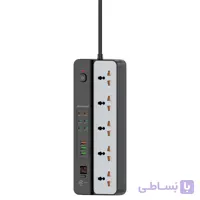 چندراهی برق 3000 وات و 5 پریز یونیورسال 9 پورت USB پرودو PDFWCH098