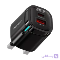 شارژر دیواری دو پورت USB-A و USB-C مدل Tekto پرودو PDFWCH111