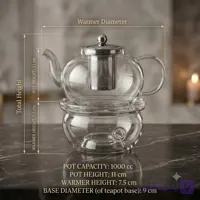 قوری به همراه وارمر پیرکس قوری یک لیتری