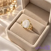 انگشتر صدفی دفرمه (کد VZT30)