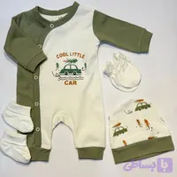 سرهمی ۴ تکه نوزاد Baby One طرح ماشین