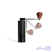 آسیاب دستی قهوه بدنه ضدلغزش رنگ مشکی دسته تاشو