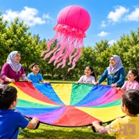 عروس دریایی چتر شادی | ابزار بازی حرکتی و خلاقانه ویراتویز