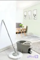 زمین شوی چرخشی پدالی شانا سبد استیل شاین