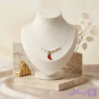 گردنبند مروارید باروک و آویز فلفل | مدل لونا