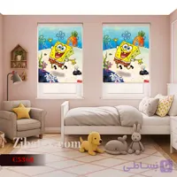 پرده شید چاپی طرح باب اسفنجی کد C 5368
