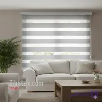 پرده زبرا طرح ساده طوسی کد 03_110