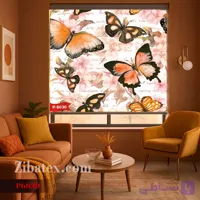 پرده شید چاپی طرح پروانه کد P 6030