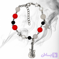 دستبند دخترانه استیل مدل ستاره و گیتار کد 001