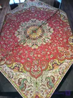 رومیزی ترمه ابریشم طرح پروانه کد 4 سایز 1*1