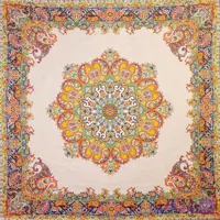 رومیزی ترمه ابریشمی طرح شاهزاده کد 3