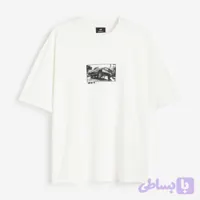 تیشرت اوورسایز مردانه H&m