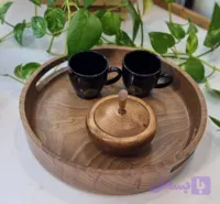 سینی گرد (جنس چوب گردو) قطر35