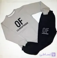 بلوز و شلوار ست پسرانه پاییزی آستین بلند جنس دورس و جنس شلوار طرح کبریتی