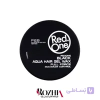 واکس مو ژلی ردوان RedOne مدل آکوا هیر ژل واکس مشکی Black Aqua Hair Gel Wax درجه نگهداری Full Force حجم 150 میلی لیتر