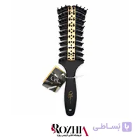 برس مو حرفه‌ای سوفیکس Suffix مدل محدب تونل‌دار گره بازکن موهای اکستنشن و فر H933 با موی گراز طبیعی