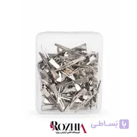 گیره تقسیم مو و فویل فلزی سالنی مدل سوسماری انبرکی بسته 70 عددی