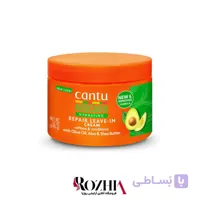 کرم موی فر آبرسان و ترمیم کننده آووکادو کنتو cantu مدل Avocado Hydrating Repair Leave-In Cream حجم 340 گرم