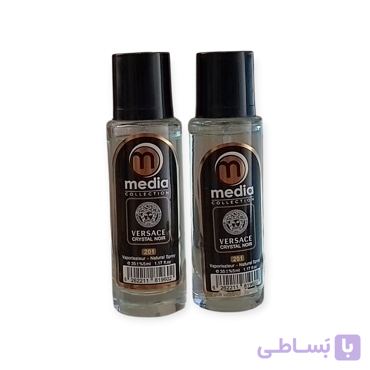 ادکلن جیبی زنانه مدیا مدل ورساچه کریستال نویر Versace Crystal Noir حجم 35 میلی لیتر