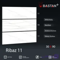 کاشی و سرامیک بدنه سفید 90*30 ریباز خطی 5300 ‎(TR44)‏ (اسپرینگ)