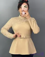 شومیز مجلسی رومی گیپور زنانه و دخترانه
