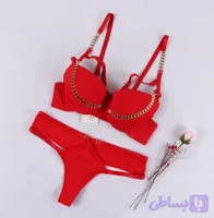 ست شورت و سوتین اسفنجی زنجیر دار
